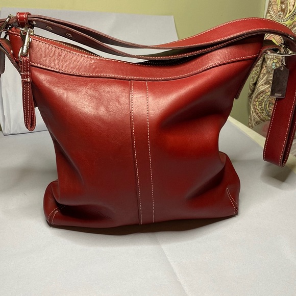 Coach Bags Coach Vintage Red Legacy Leather Hobo Purse Poshmark